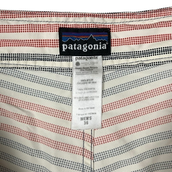 Patagonia Men’s Striped Swim Board Shorts Size 36 - Picture 7 of 9